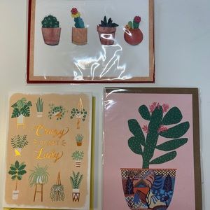 🌟final markdown🌟 Set of three plant themed cards
